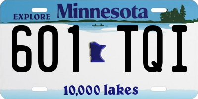 MN license plate 601TQI