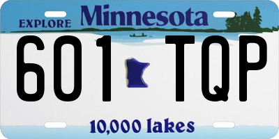 MN license plate 601TQP