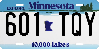 MN license plate 601TQY