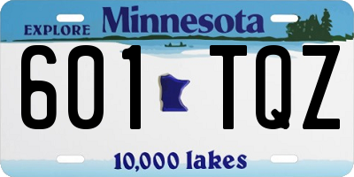 MN license plate 601TQZ