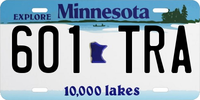 MN license plate 601TRA