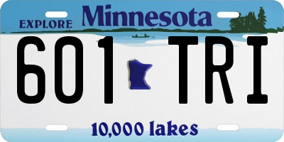 MN license plate 601TRI