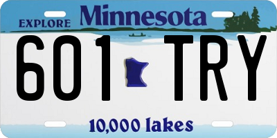 MN license plate 601TRY