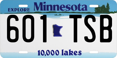 MN license plate 601TSB