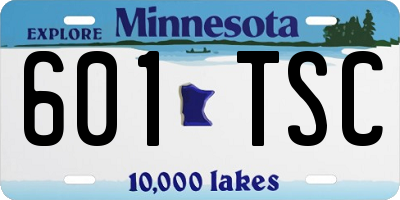 MN license plate 601TSC