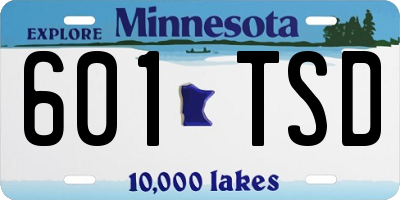 MN license plate 601TSD