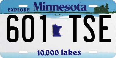 MN license plate 601TSE