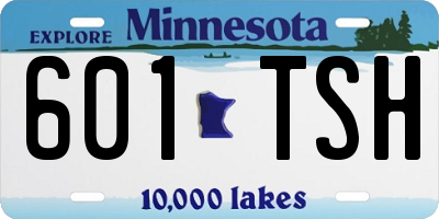 MN license plate 601TSH