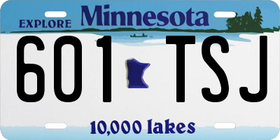 MN license plate 601TSJ