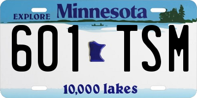 MN license plate 601TSM