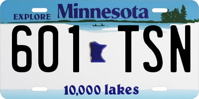MN license plate 601TSN