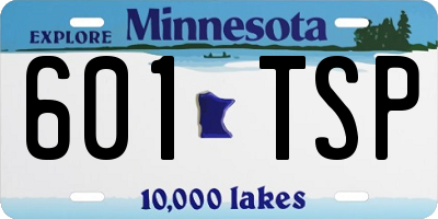 MN license plate 601TSP