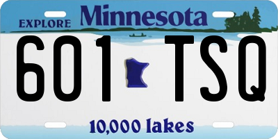 MN license plate 601TSQ