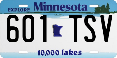 MN license plate 601TSV