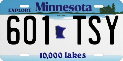 MN license plate 601TSY