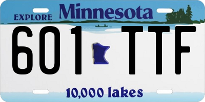 MN license plate 601TTF