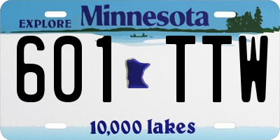 MN license plate 601TTW