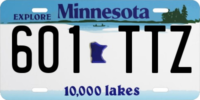 MN license plate 601TTZ