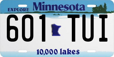 MN license plate 601TUI