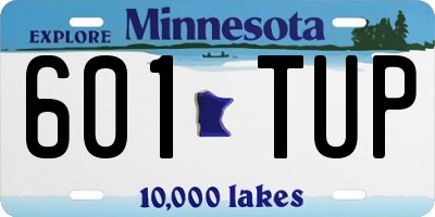 MN license plate 601TUP