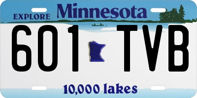 MN license plate 601TVB