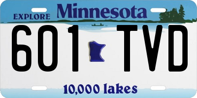 MN license plate 601TVD