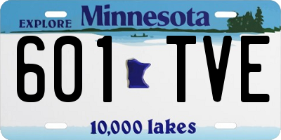 MN license plate 601TVE