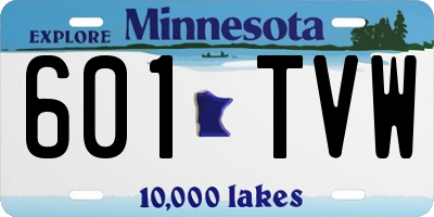 MN license plate 601TVW