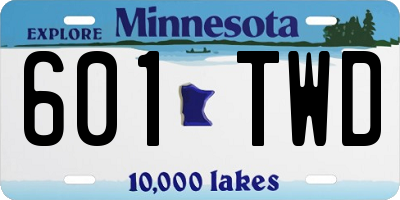 MN license plate 601TWD