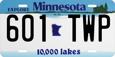 MN license plate 601TWP