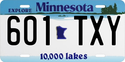 MN license plate 601TXY