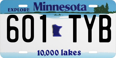 MN license plate 601TYB