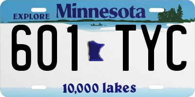 MN license plate 601TYC