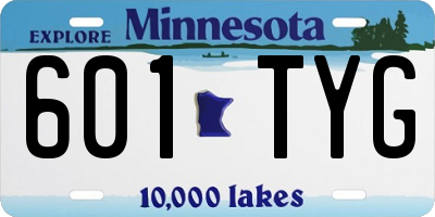 MN license plate 601TYG