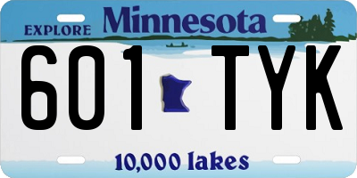 MN license plate 601TYK