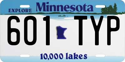 MN license plate 601TYP