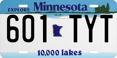 MN license plate 601TYT