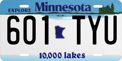 MN license plate 601TYU