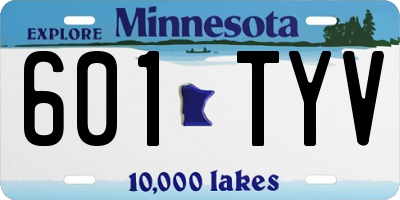 MN license plate 601TYV