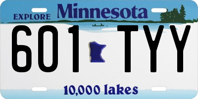 MN license plate 601TYY