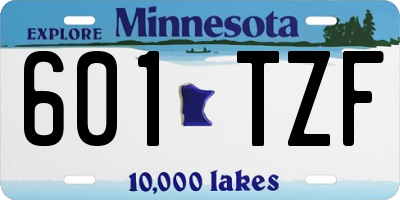 MN license plate 601TZF