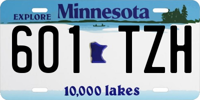 MN license plate 601TZH