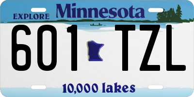 MN license plate 601TZL