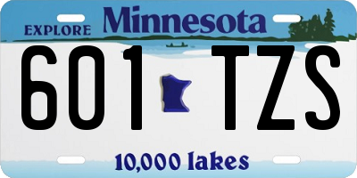MN license plate 601TZS
