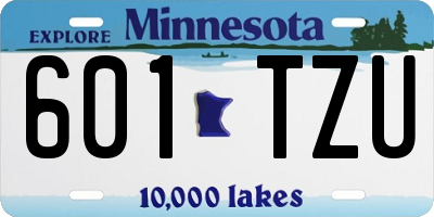 MN license plate 601TZU