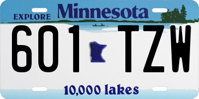 MN license plate 601TZW