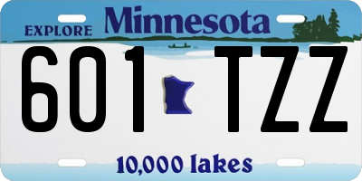 MN license plate 601TZZ