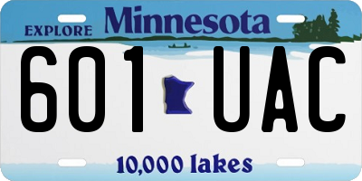 MN license plate 601UAC