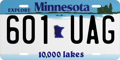 MN license plate 601UAG