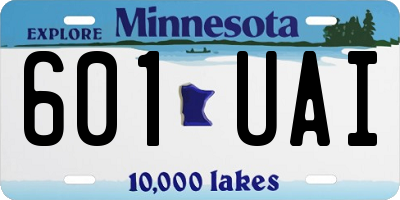 MN license plate 601UAI